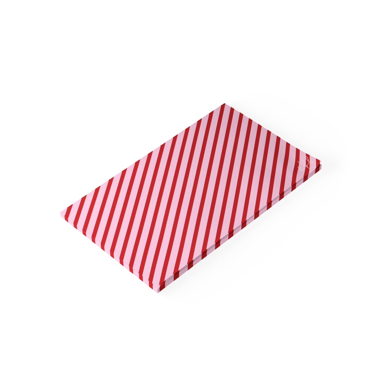 Holiday 25 Pink and Red Diagonal Striped Post-it® Note Pad