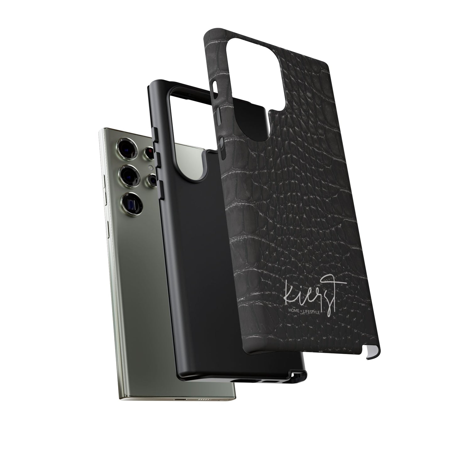 Black Alligator Print Samsung Galaxy Case | Refined Impact, Bold Simplicity