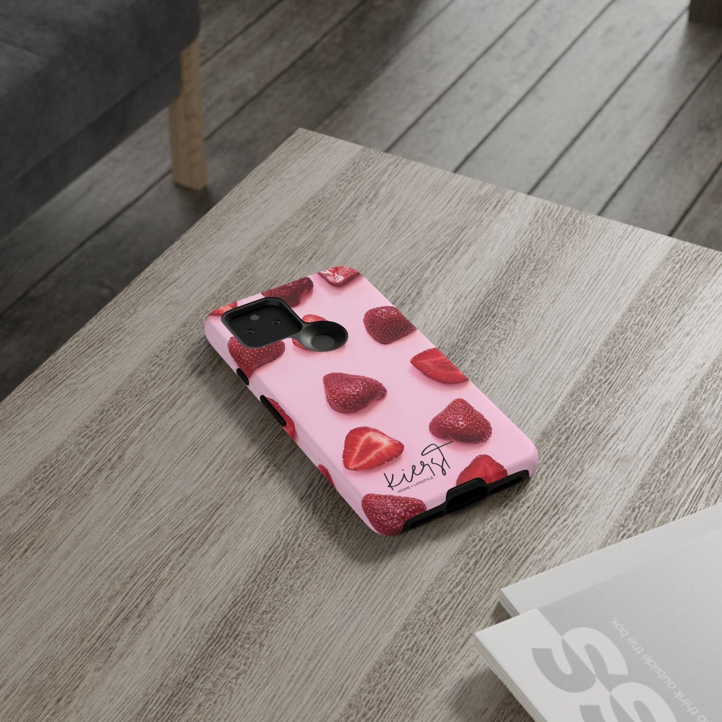 Strawberries Google Pixel Case | Blush-Toned Charm Meets Playful Precision