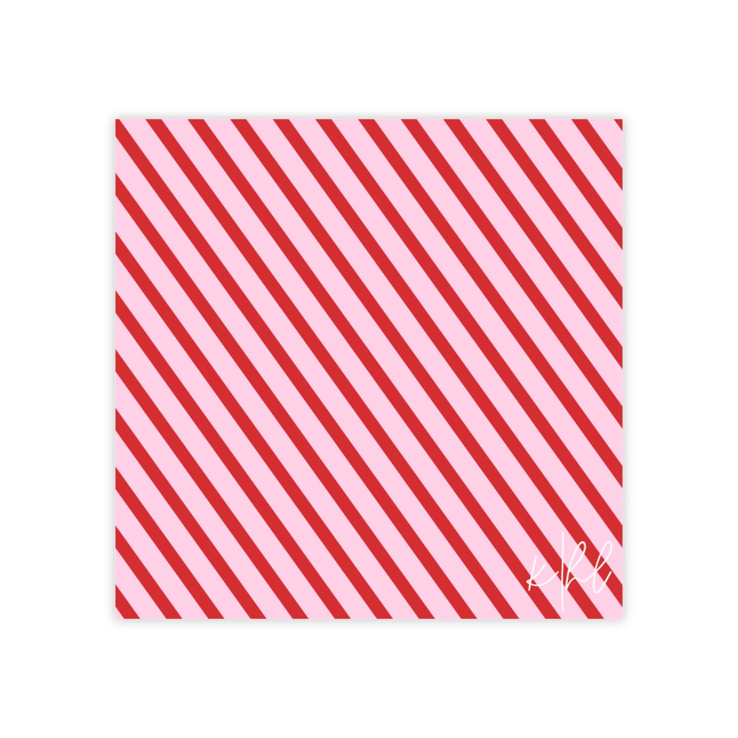 Holiday 25 Pink and Red Diagonal Striped Post-it® Note Pad