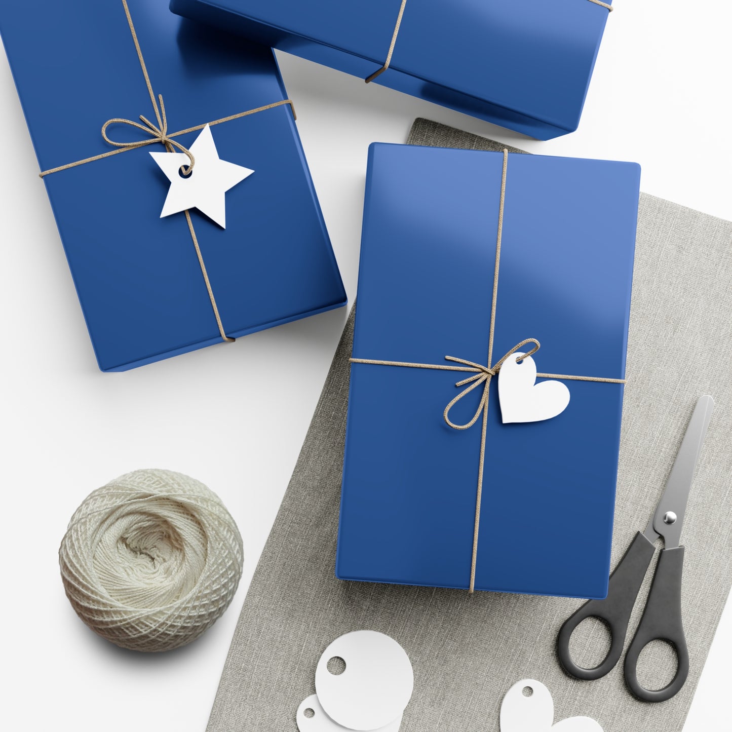 Cobalt Blue Wrapping Paper | Bold, Modern Gift Wrap - Matte or Satin Finish