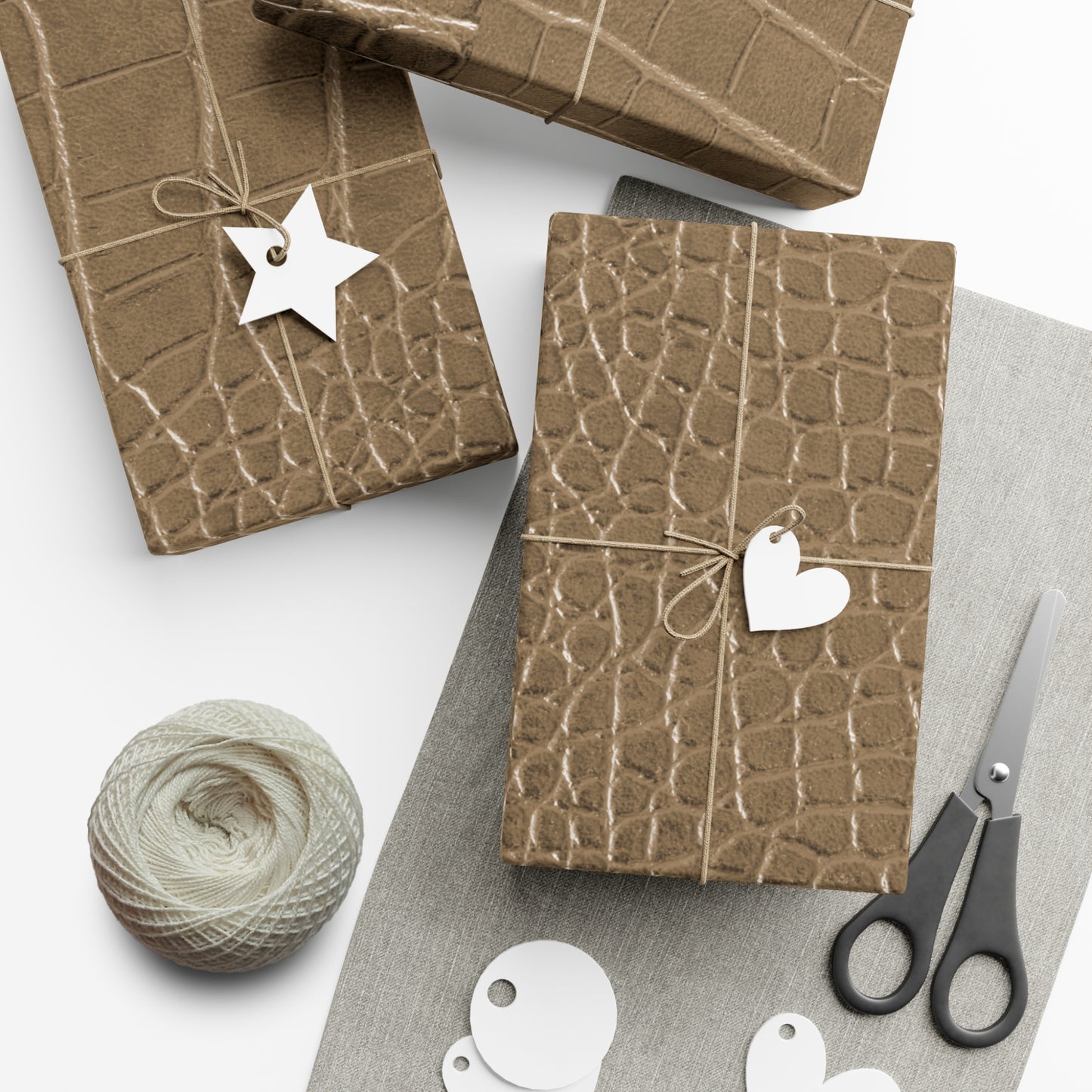 Tan Alligator Gift Wrapping Paper