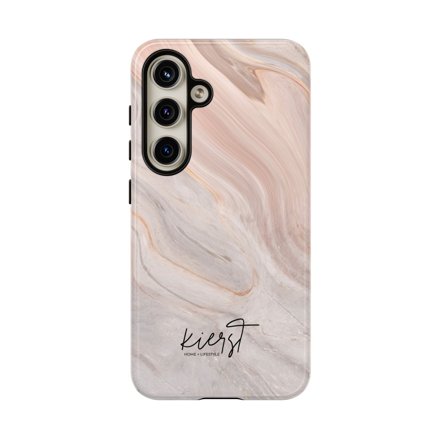 Blush Swirl Marble Samsung Galaxy Phone Case | Subtle Design, Timeless Tone