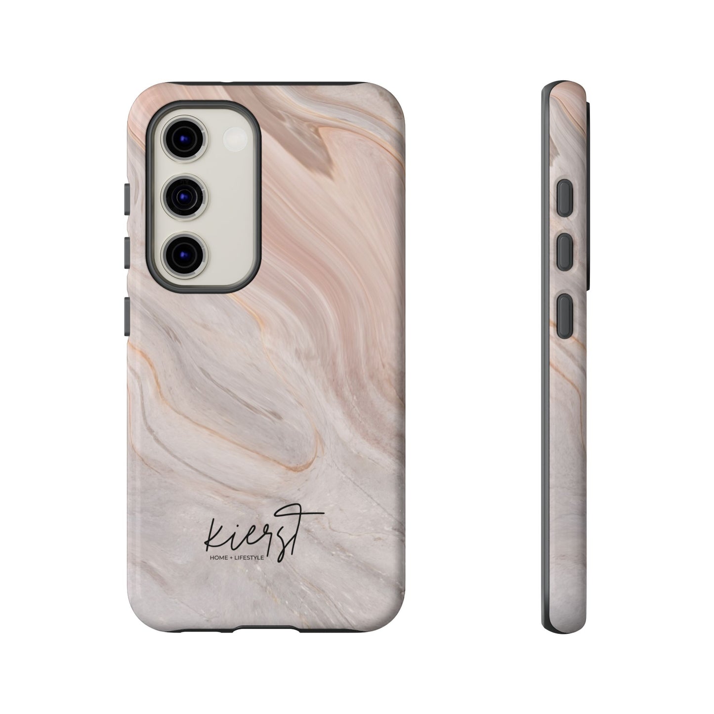 Blush Swirl Marble Samsung Galaxy Phone Case | Subtle Design, Timeless Tone