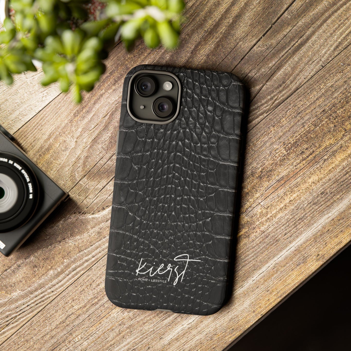 Black Alligator Print iPhone Case | Minimalist Edge Meets Everyday Function