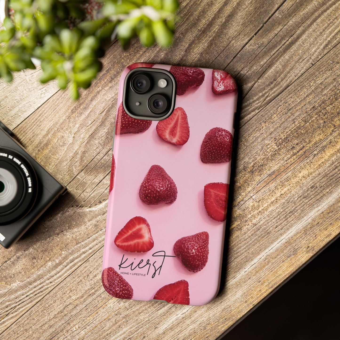 Strawberries iPhone Case | A Sweet Statement Rooted in Soft Luxury