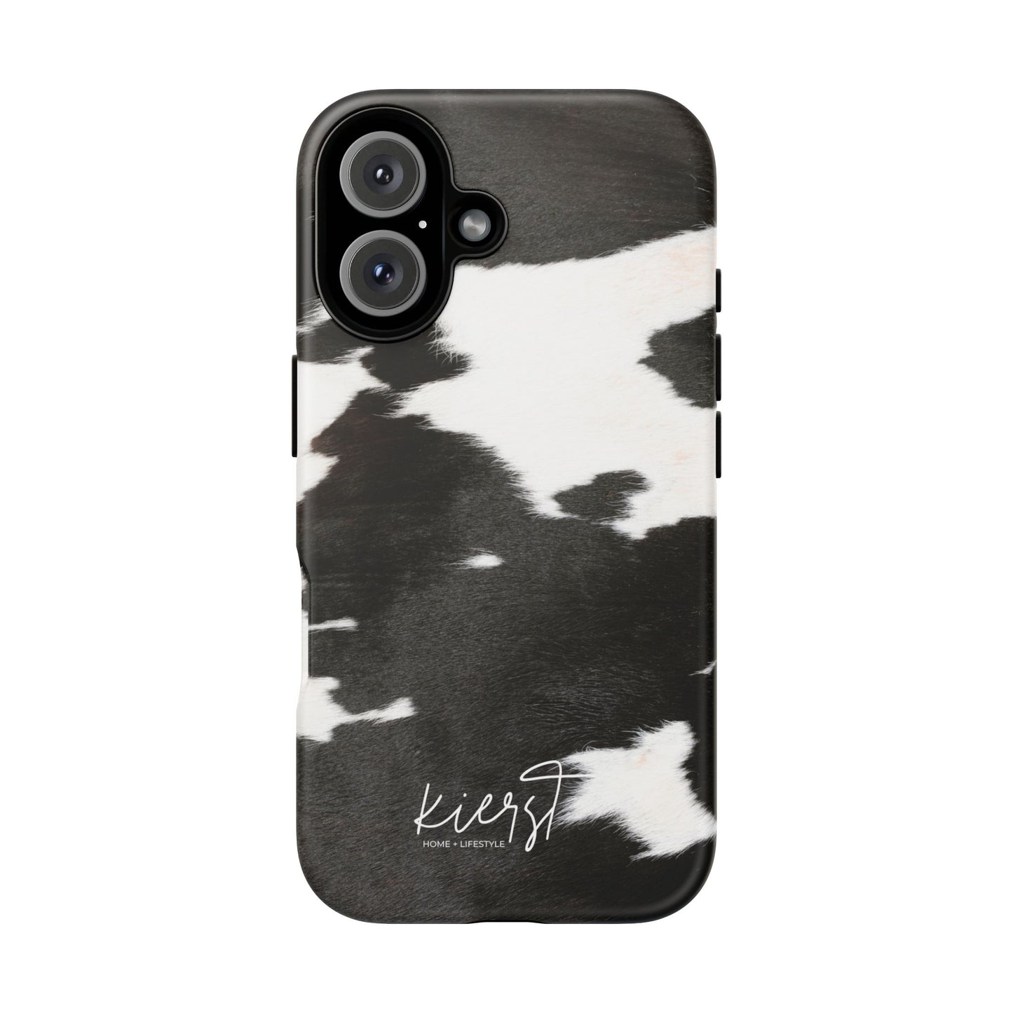 Black and White Cow Hide Print iPhone Case