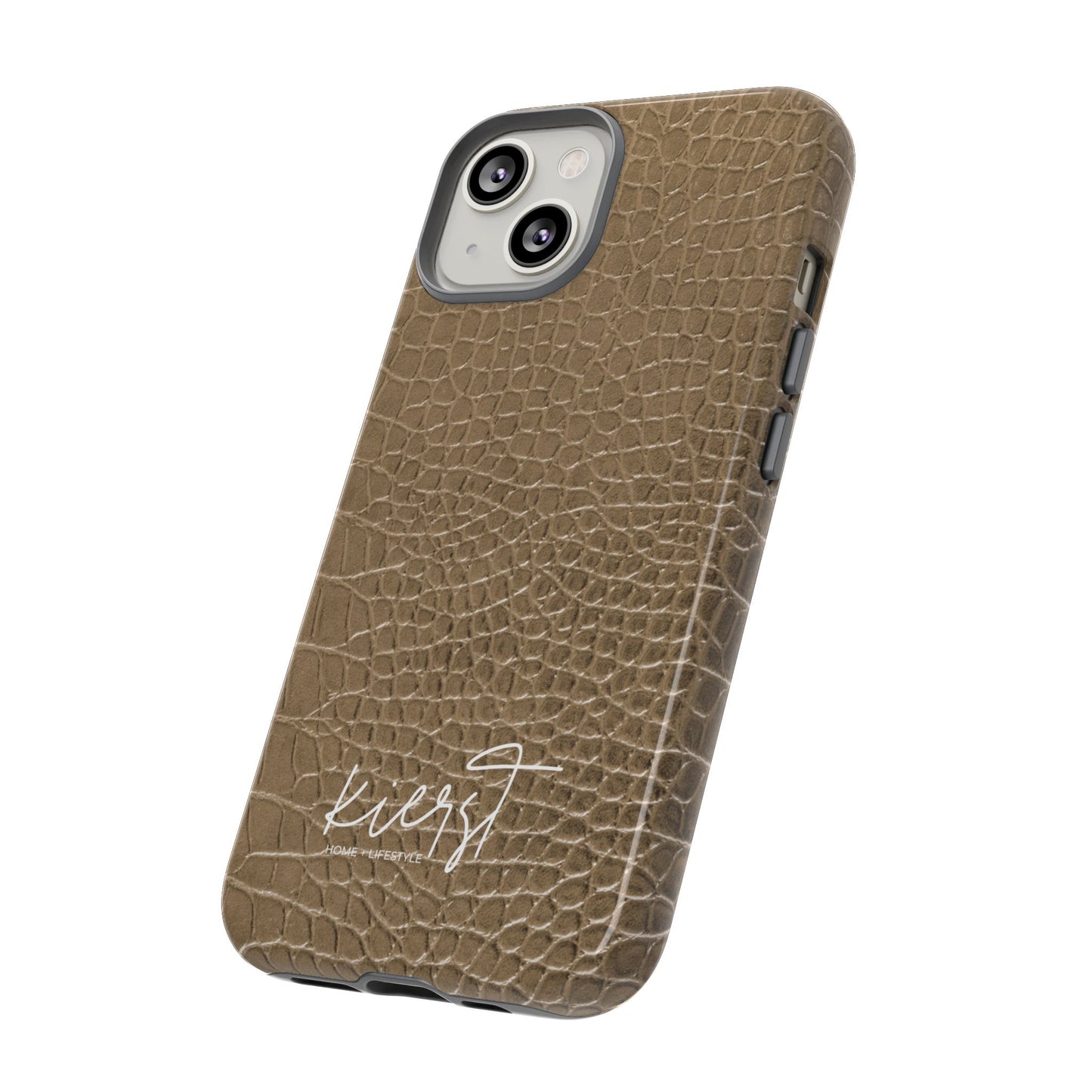 Tan Alligator Print iPhone Case | Elevated texture meets everyday ease