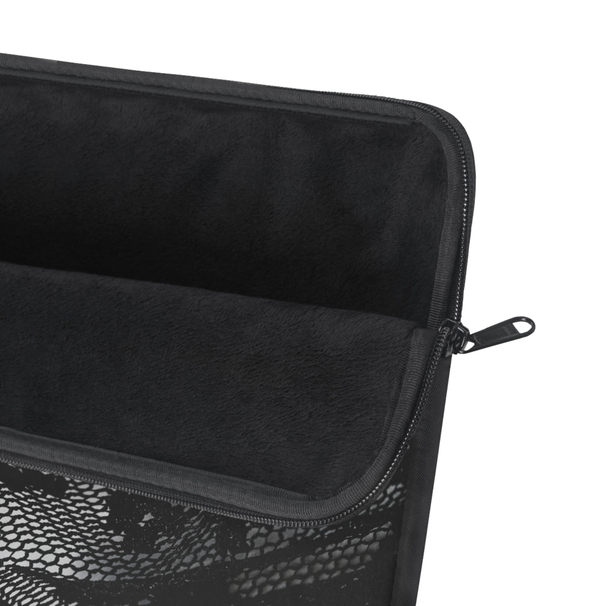 Black + White Lace Print Laptop Sleeve