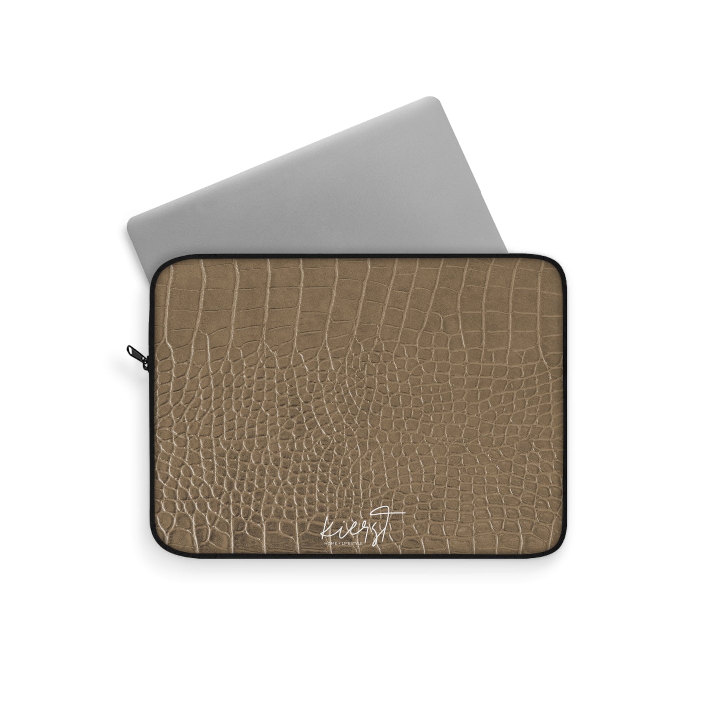 Tan Alligator Laptop Sleeve | Refined Texture Meets Everyday Function