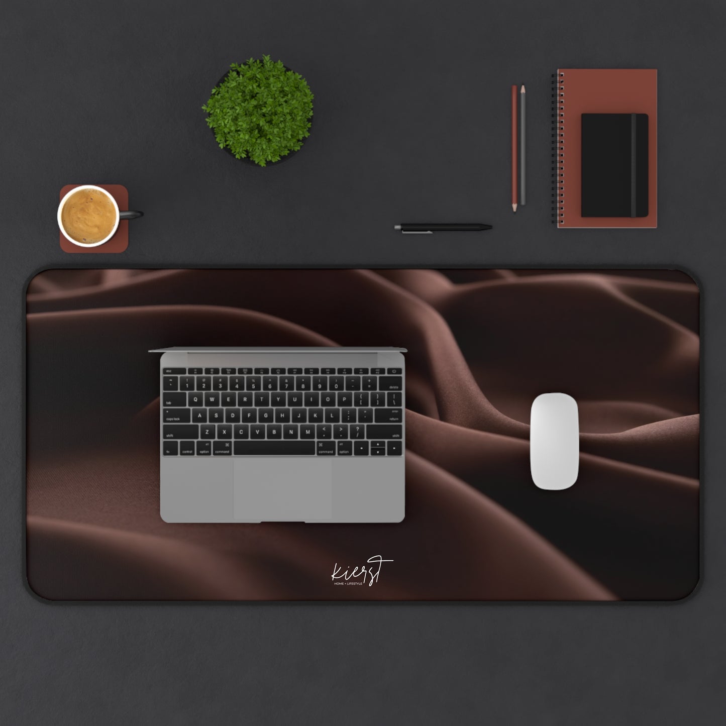 Chocolate Silk Print Desk Mat