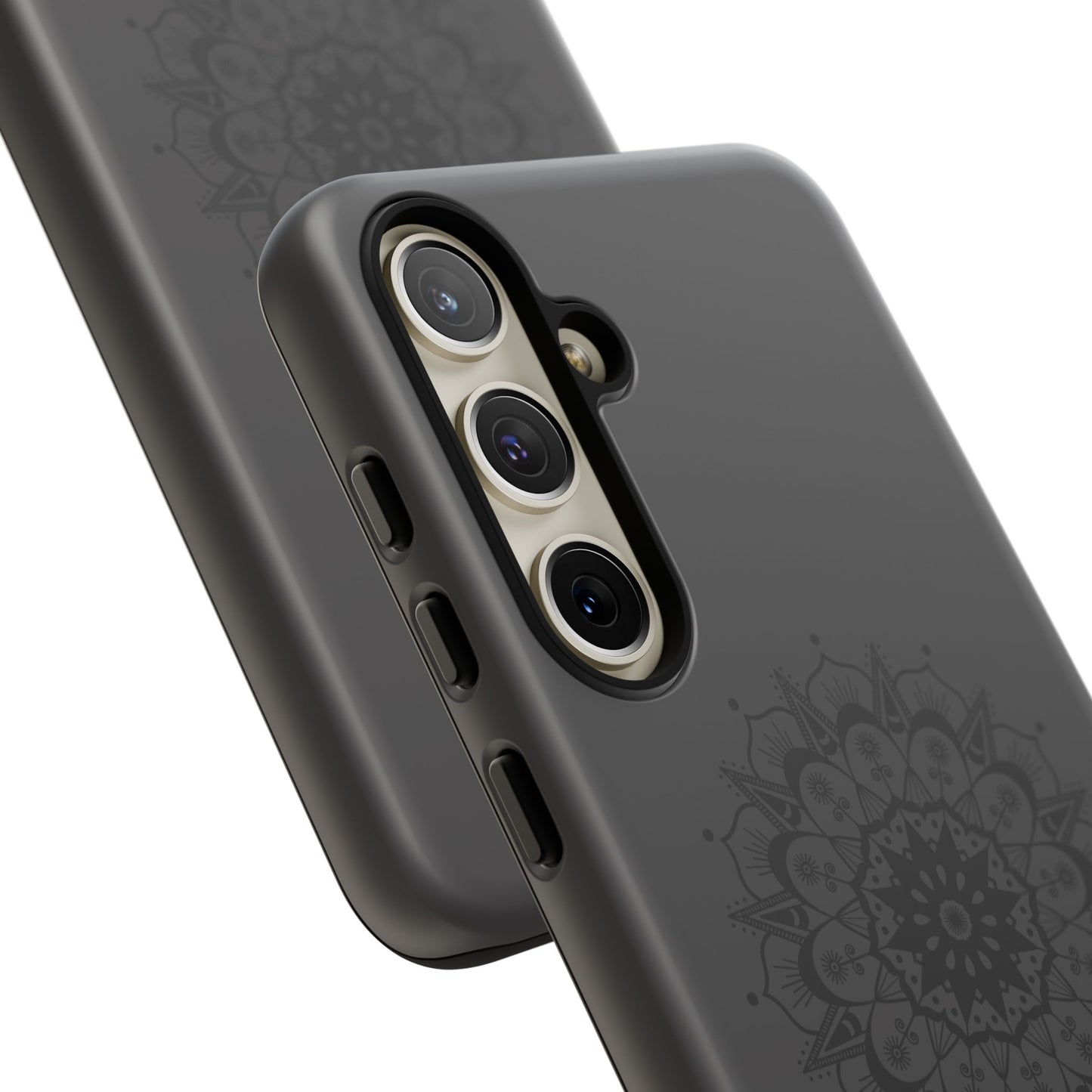 Black Mandala Samsung Galaxy Phone Case | Elevated Symmetry, Timeless Energy