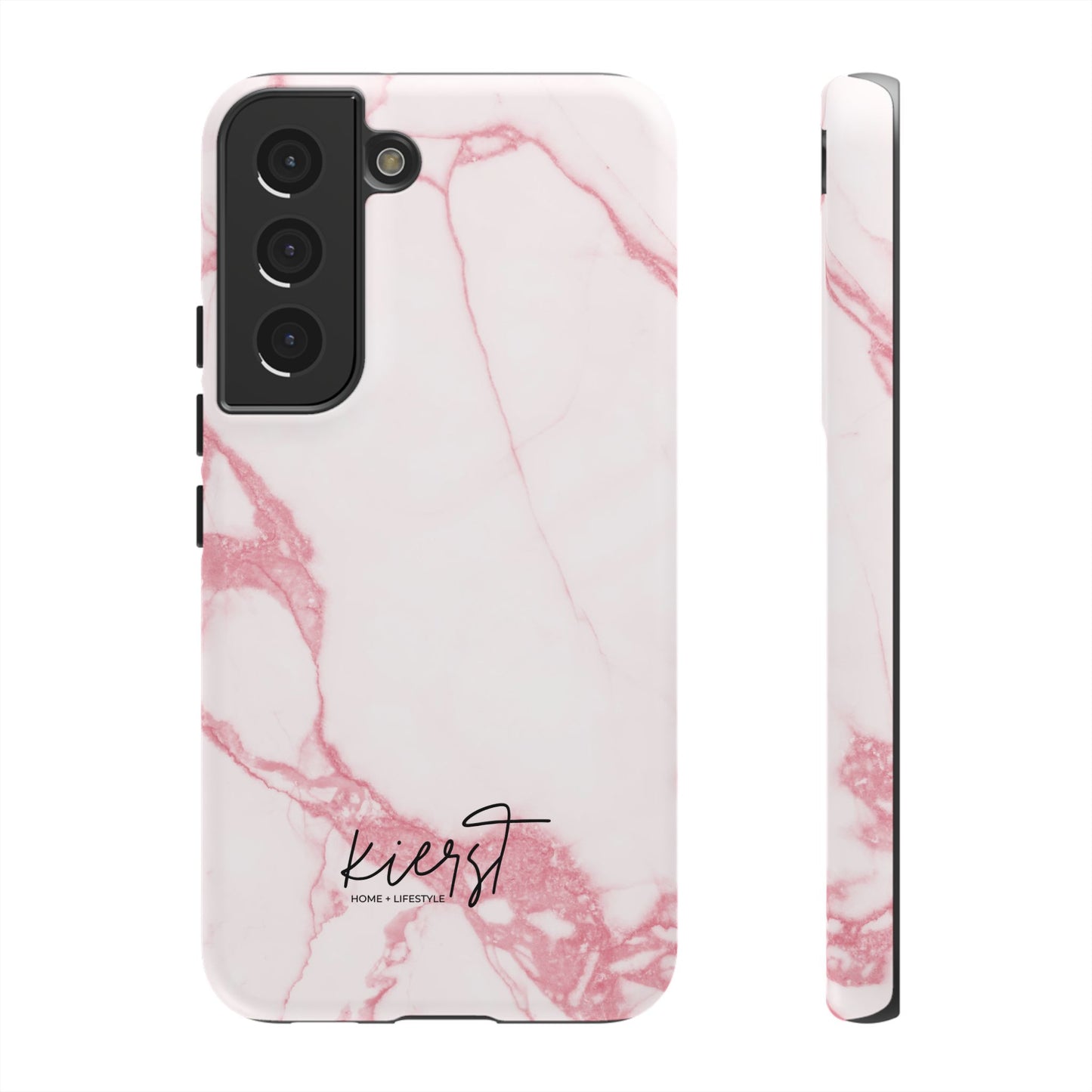 Pink & White Marble Samsung Galaxy Phone Case | Feminine, Polished, and Quietly Bold