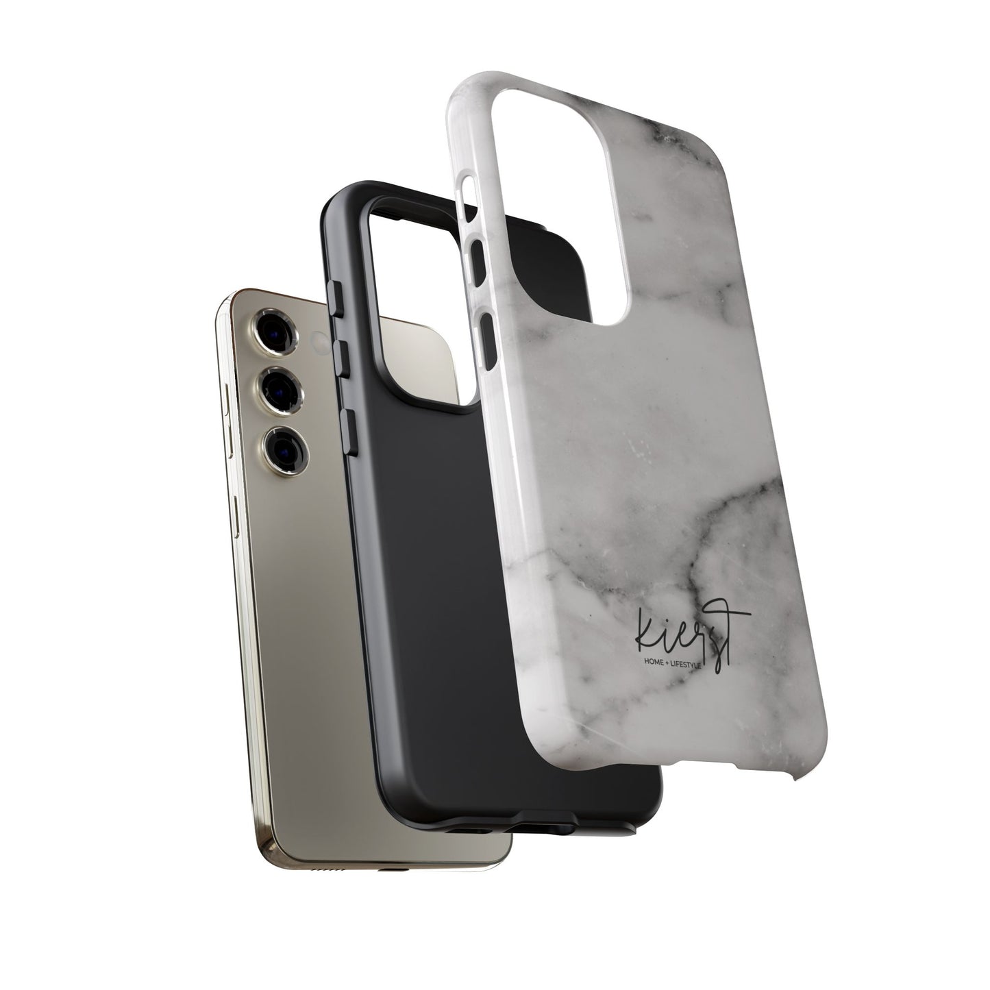 Lived-In White and Grey Marble Samsung Galaxy Case | Soft Strength, Redefined