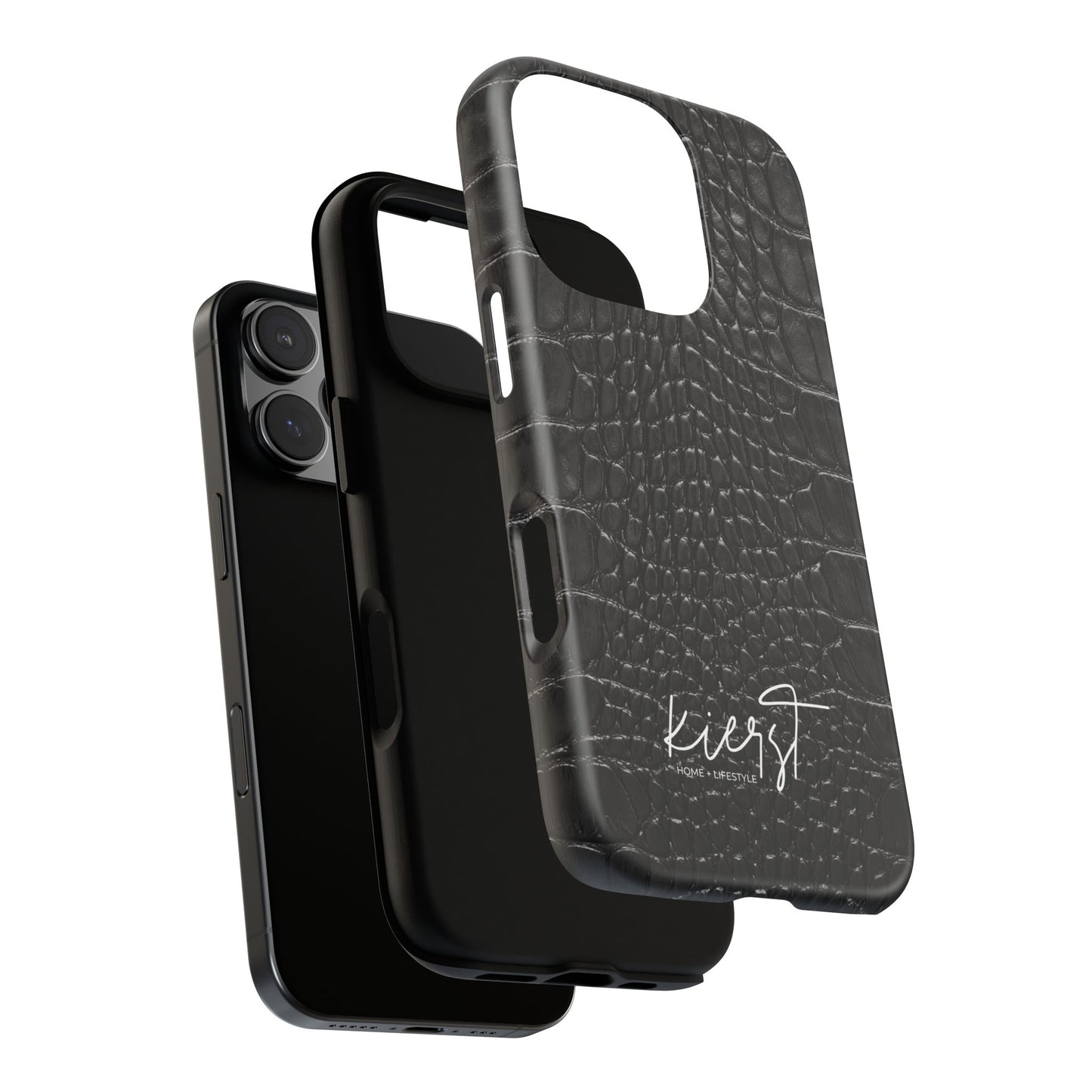 Black Alligator Print iPhone Case | Minimalist Edge Meets Everyday Function