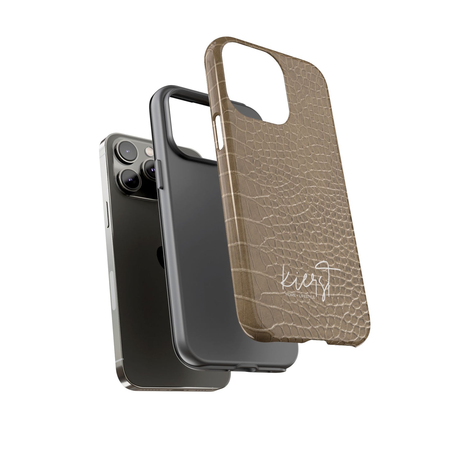 Tan Alligator Print iPhone Case | Elevated texture meets everyday ease