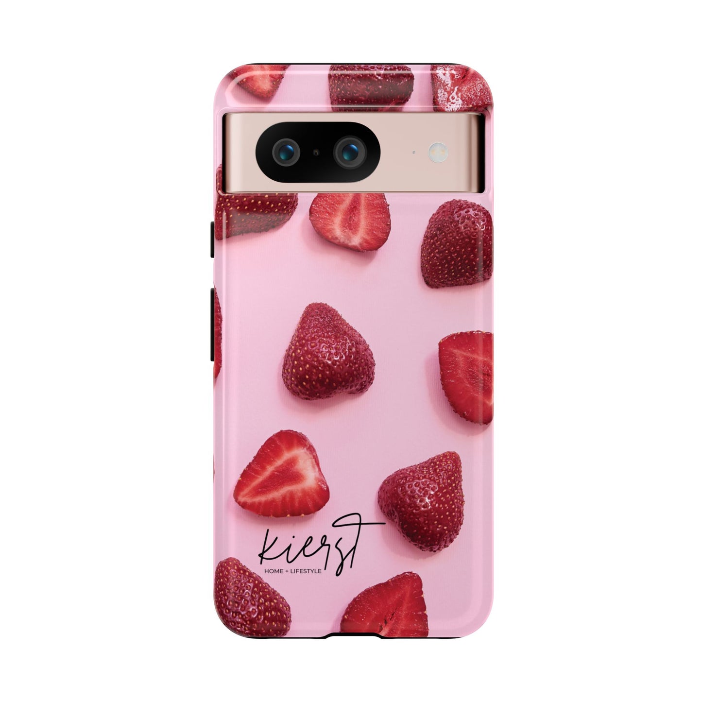Strawberries Google Pixel Case | Blush-Toned Charm Meets Playful Precision