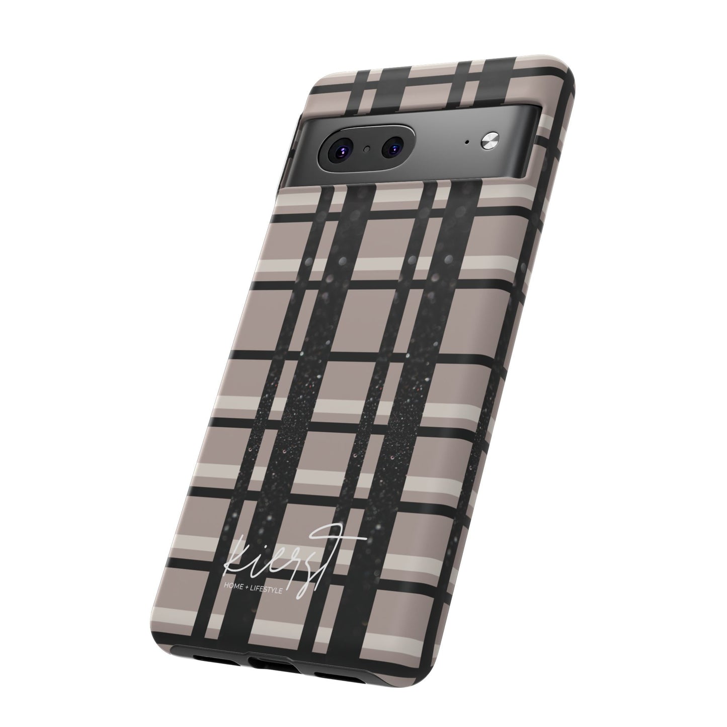 Elevated Neutrals Plaid Google Pixel Case | Taupe, Cream, & Black—Refined, Not Routine