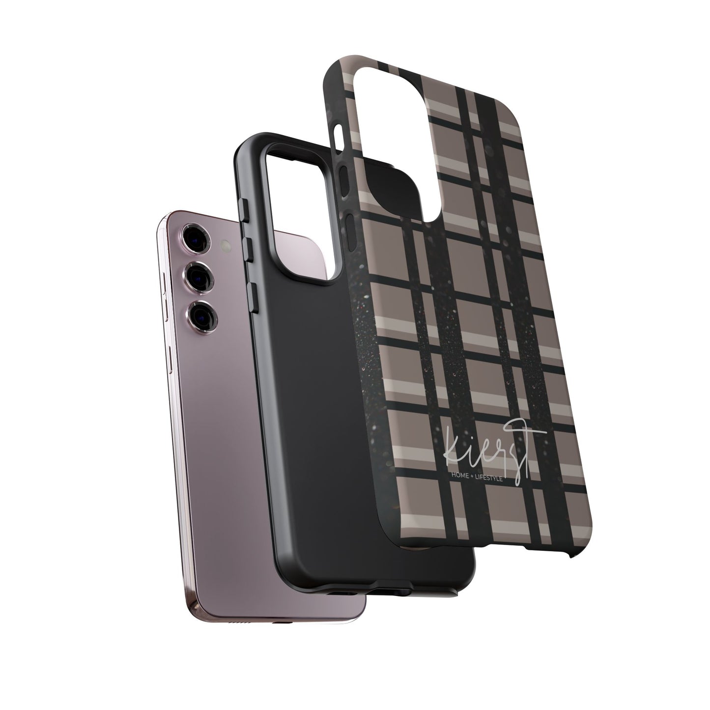 Elevated Neutrals Plaid Samsung Galaxy Case | Structured Style, Soft Edge