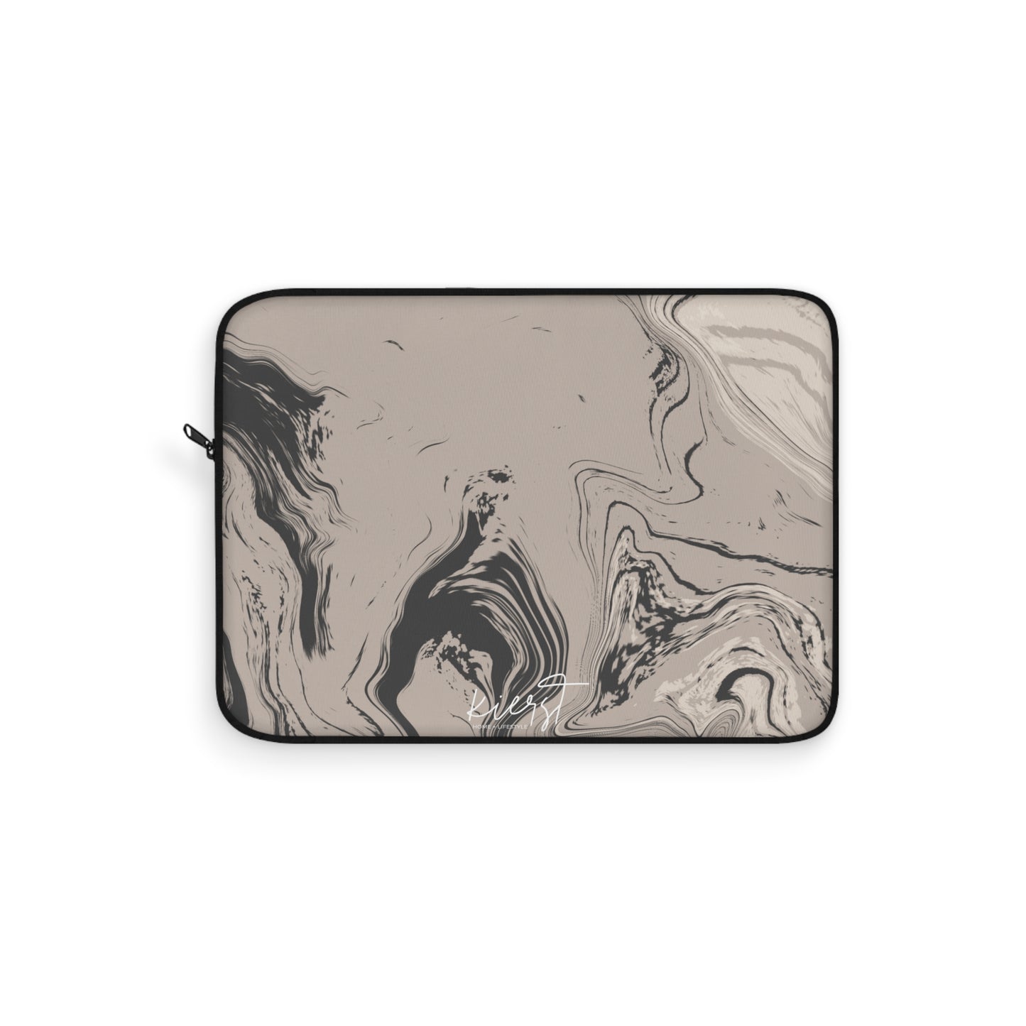 Cream, Grey, and Taupe Marble Laptop Sleeve | Everyday Edge
