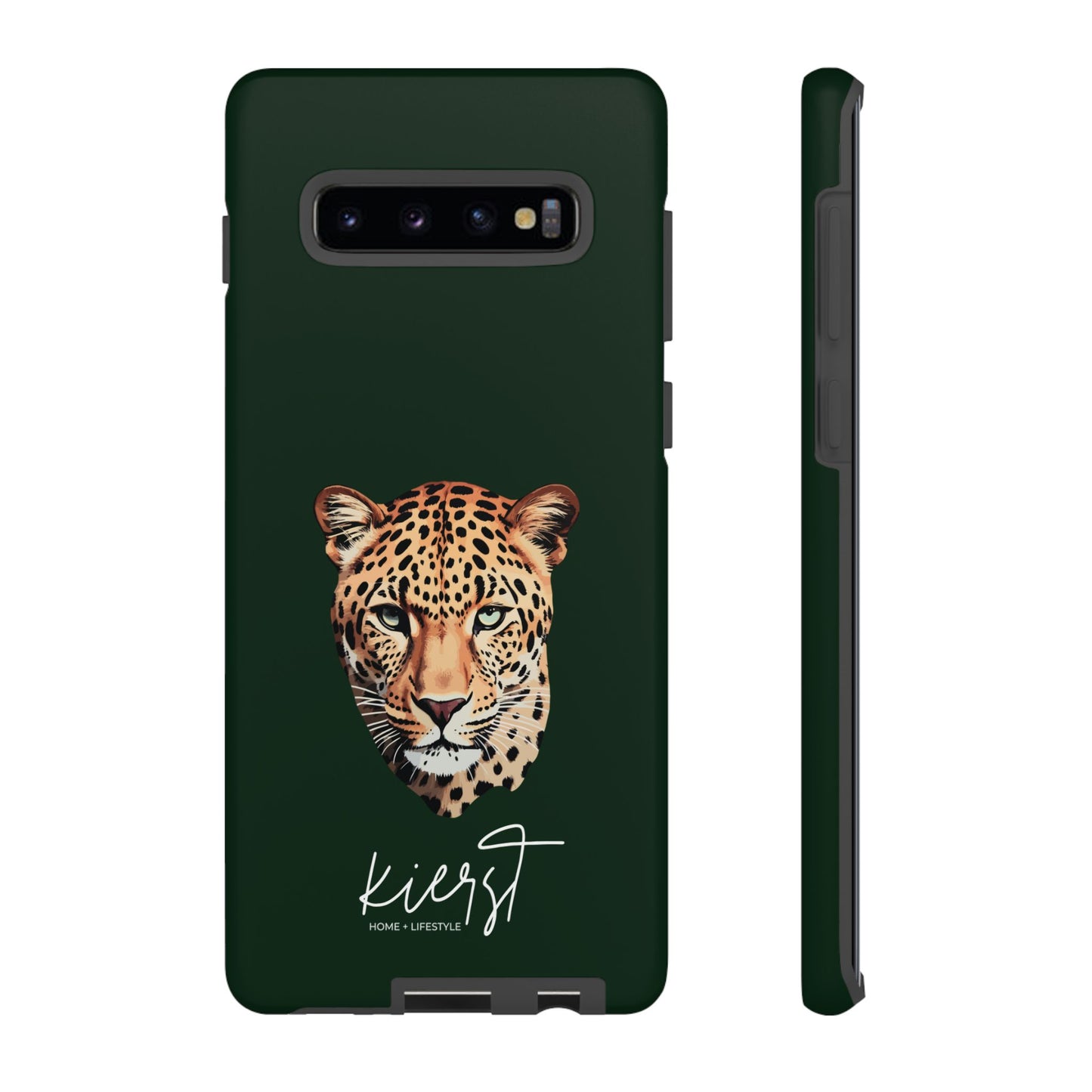 Leopard Head on Signature Midnight Pine Samsung Galaxy Case
