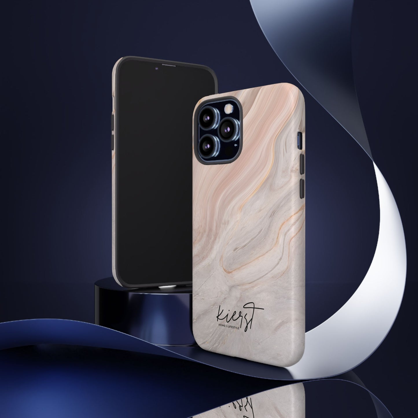 Blush Swirl Marble iPhone Case | Soft Curves, Strong Protection