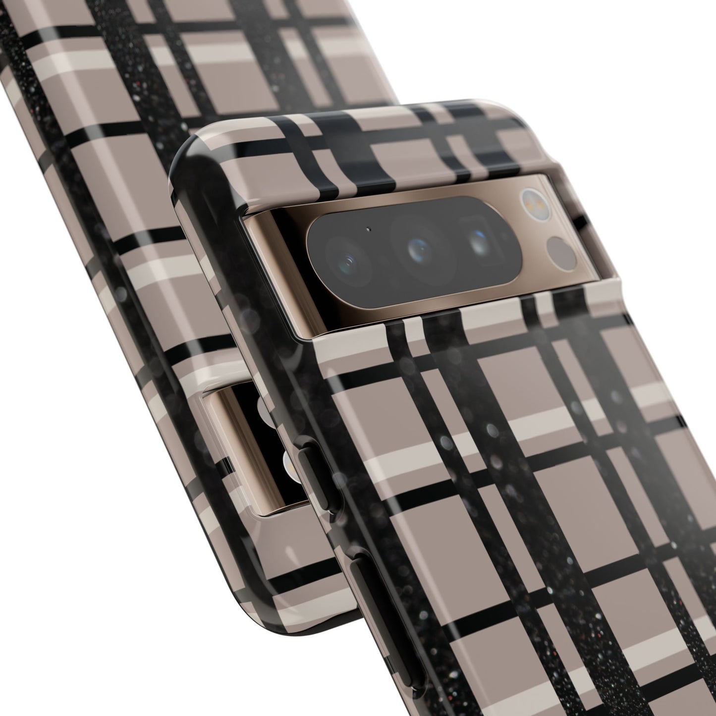 Elevated Neutrals Plaid Google Pixel Case | Taupe, Cream, & Black—Refined, Not Routine