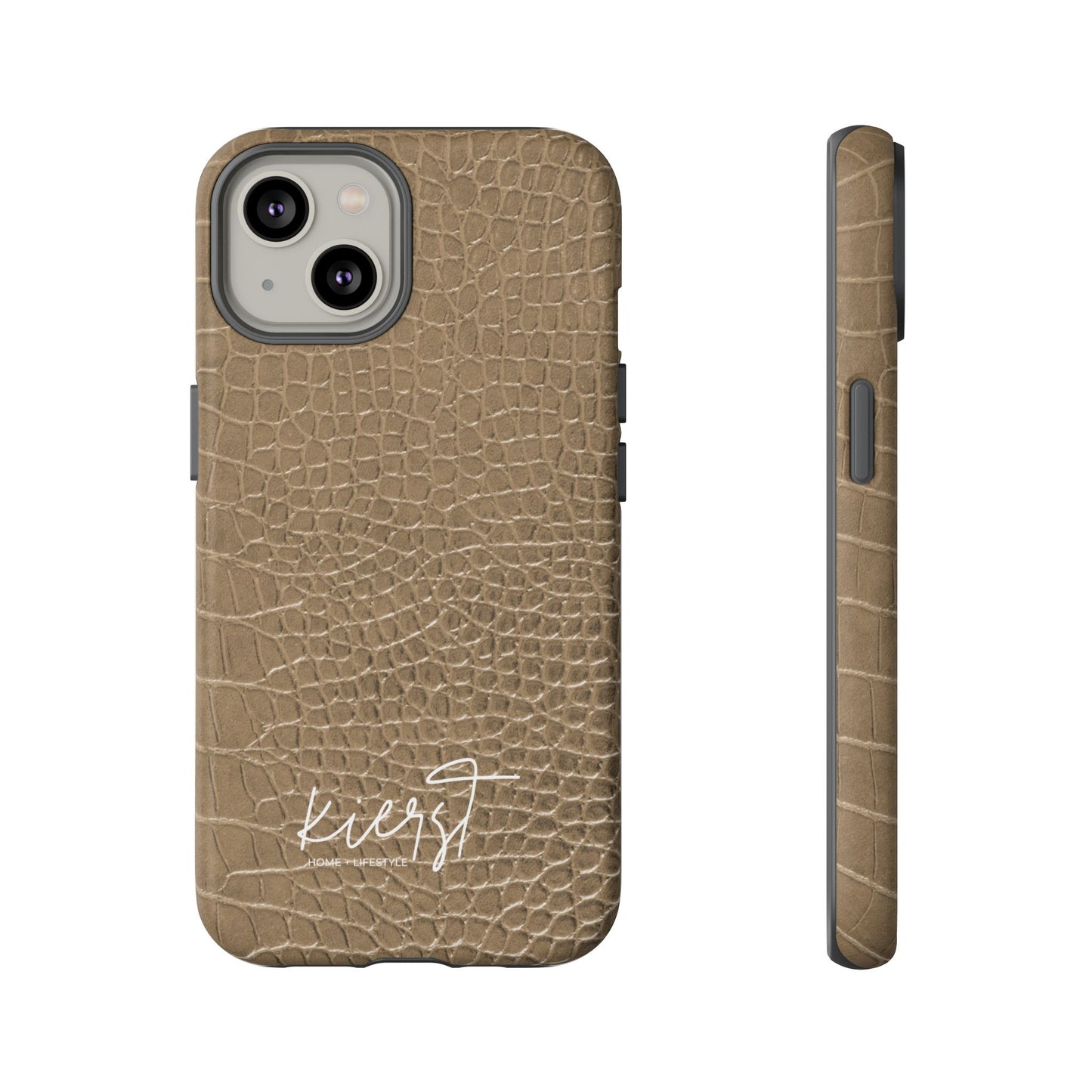 Tan Alligator Print iPhone Case | Elevated texture meets everyday ease