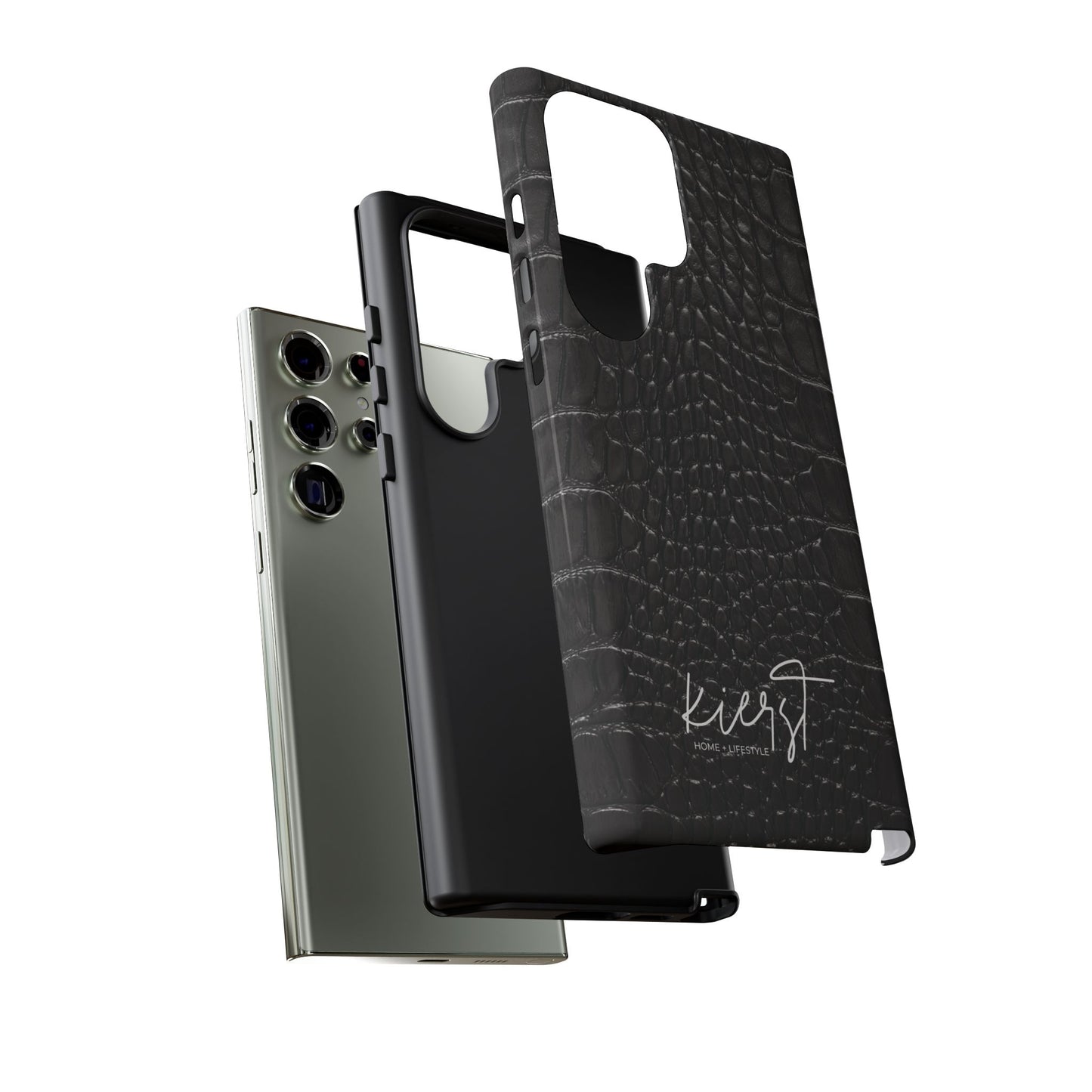 Black Alligator Print Samsung Galaxy Case | Refined Impact, Bold Simplicity
