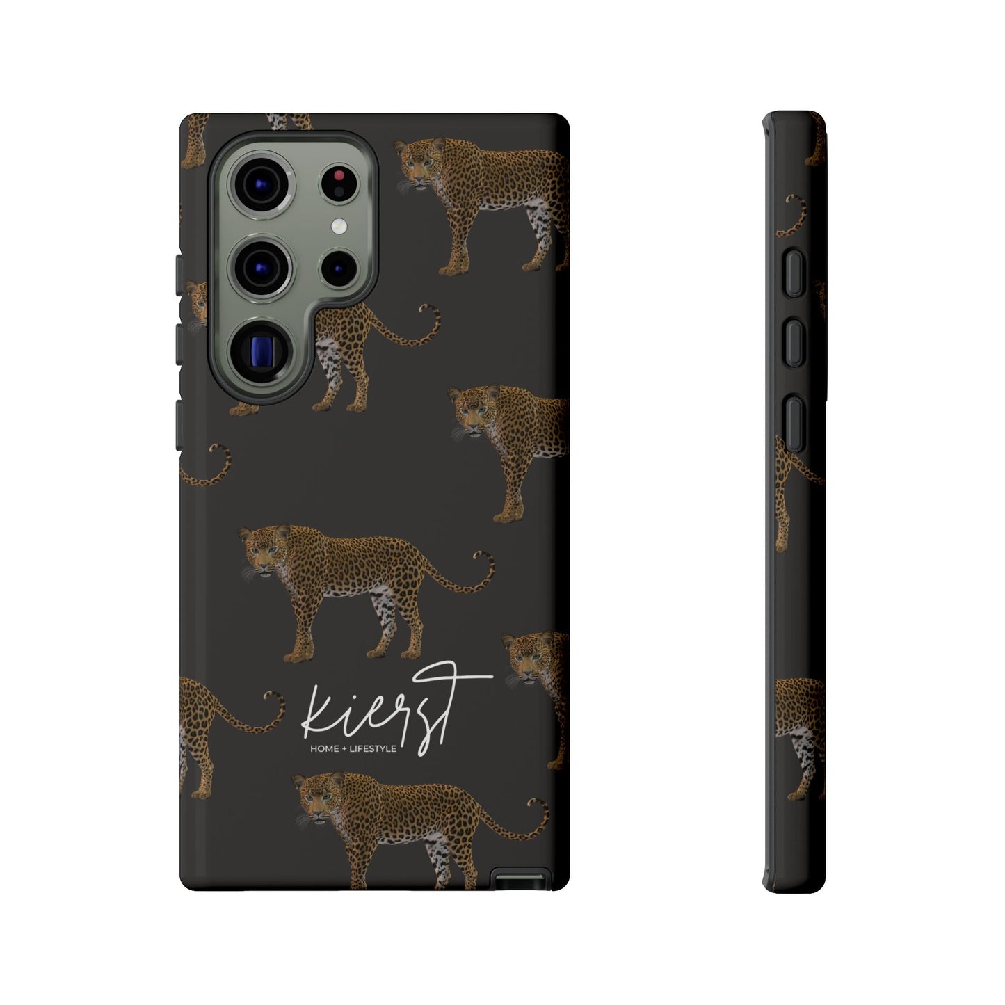 Leopards on Charcoal Samsung Galaxy Phone Case