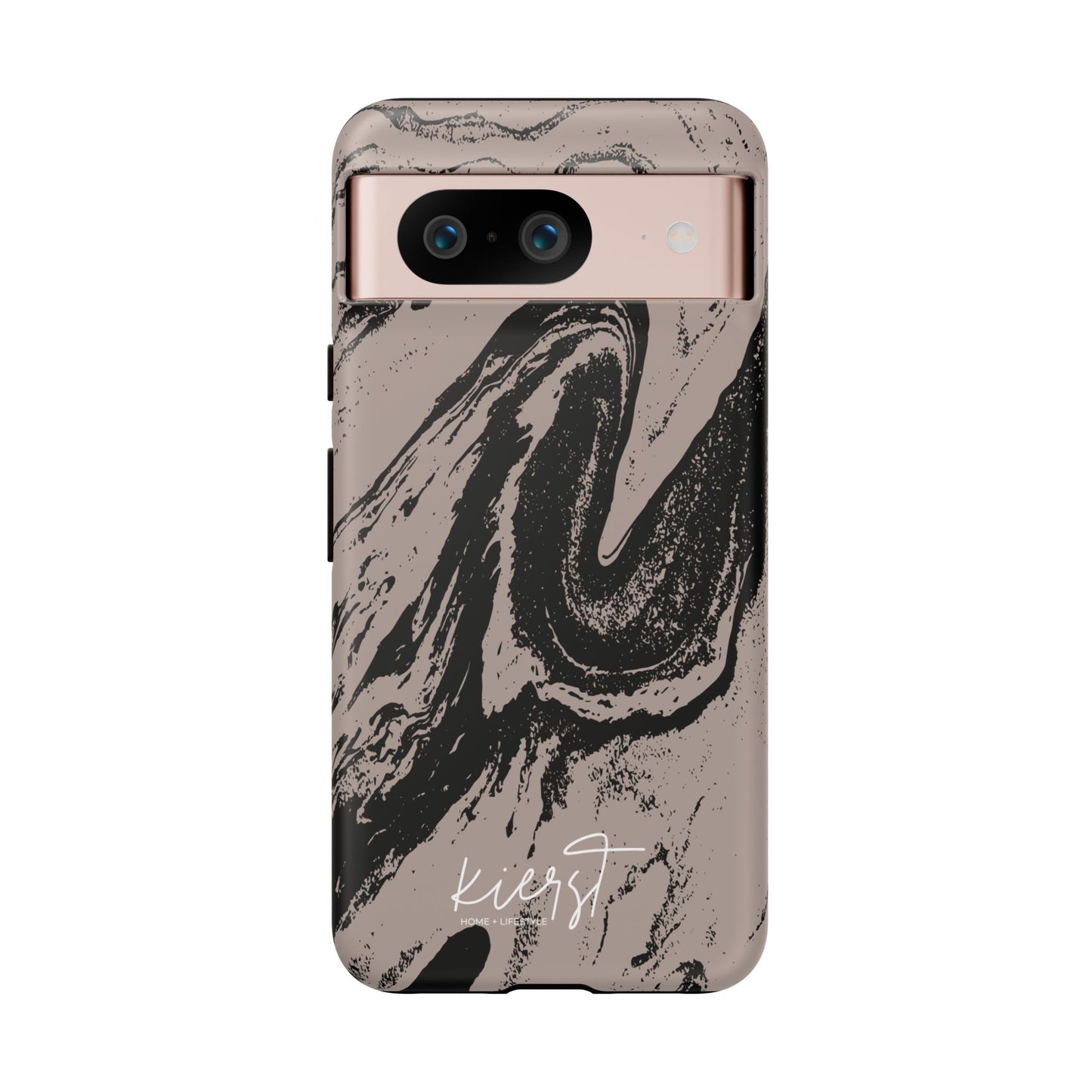 Taupe and Black Marble Google Pixel Phone Case | Artistic, Durable Protection For Your Pixel
