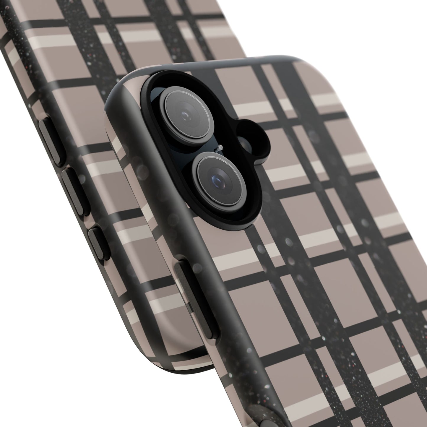 Elevated Neutrals Plaid iPhone Case | Classic Pattern, Modern Contrast