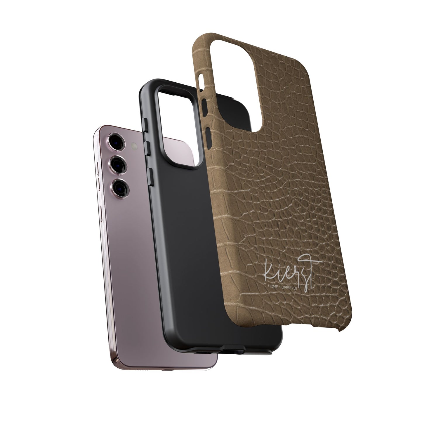 Tan Alligator Print Samsung Galaxy Phone Case | Subtle Statement, Everyday Style