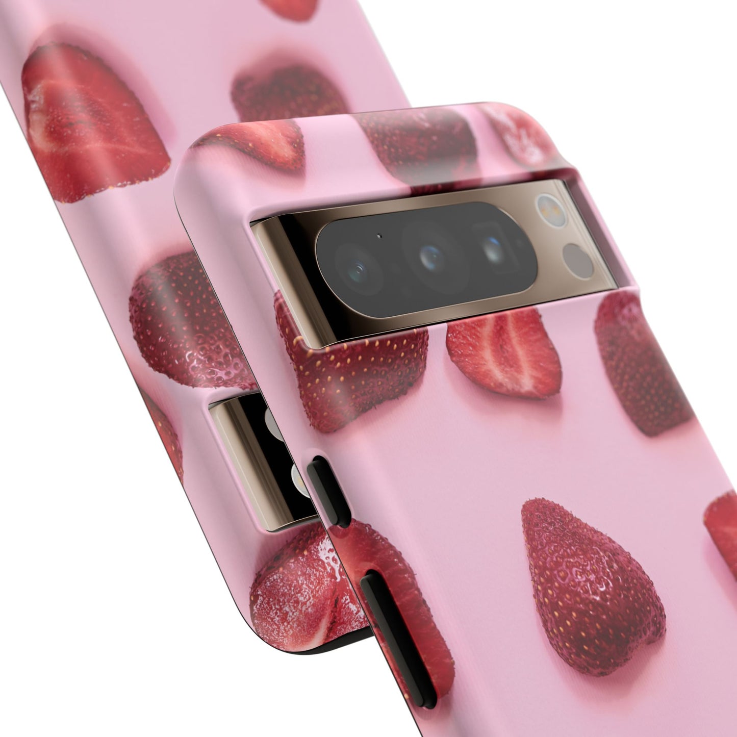 Strawberries Google Pixel Case | Blush-Toned Charm Meets Playful Precision