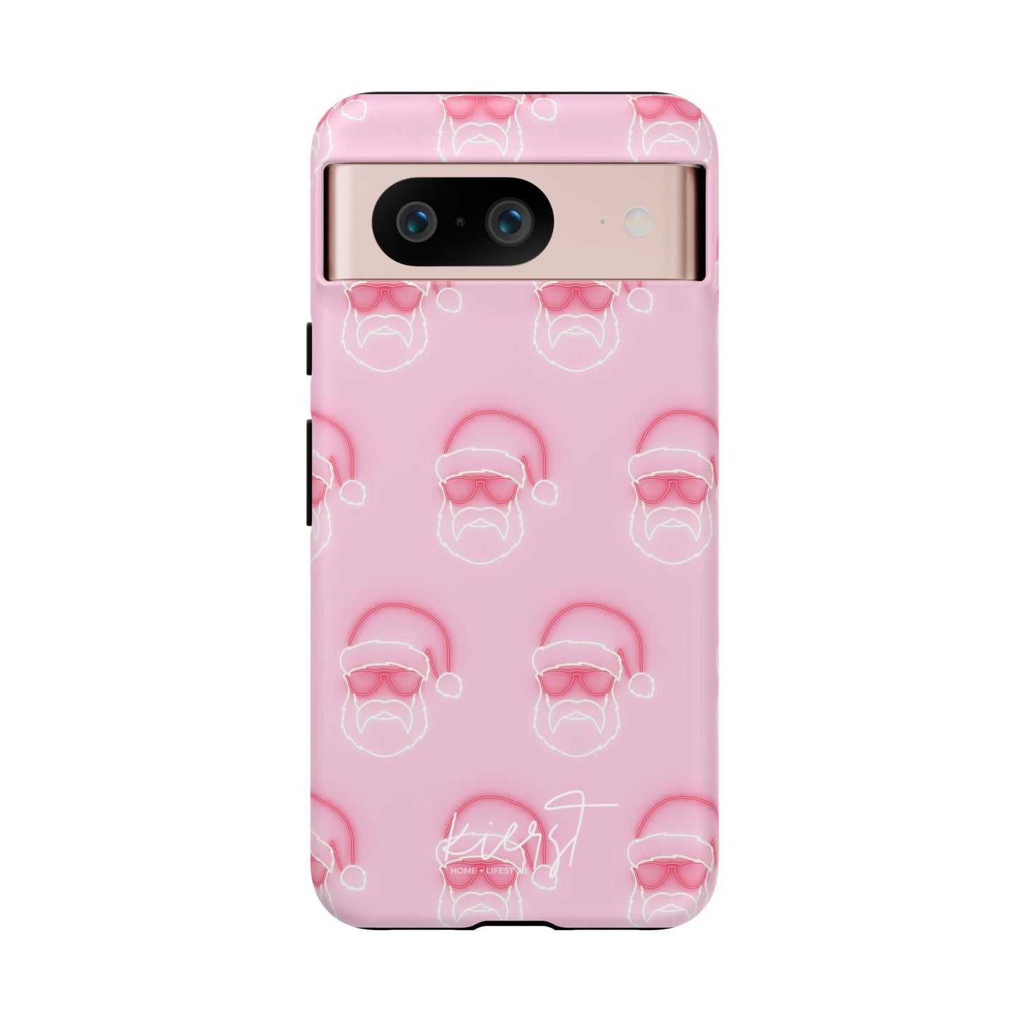 Holiday 25 Neon Sign Santa on Pink Google Pixel Phone Case