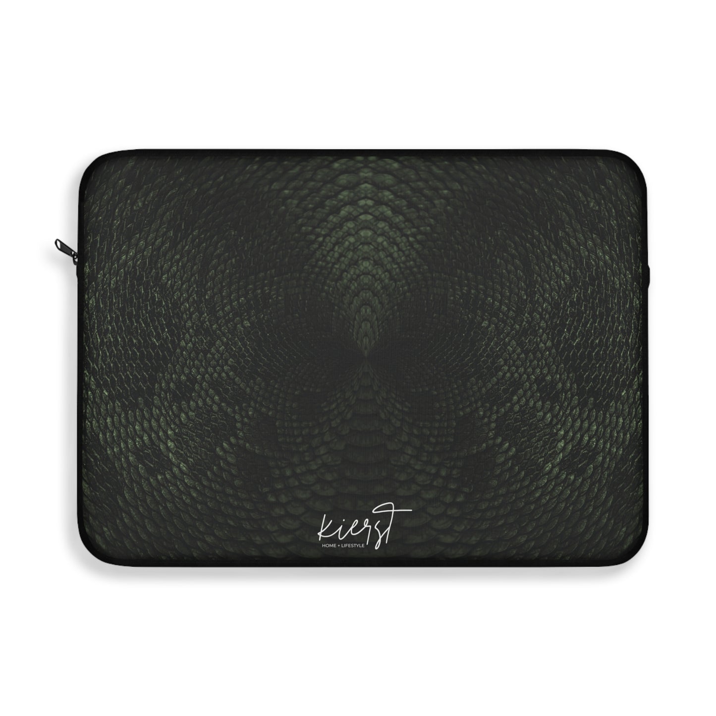 Deep Rich Green Snake Print Laptop Sleeve | Designed to Stand Out
