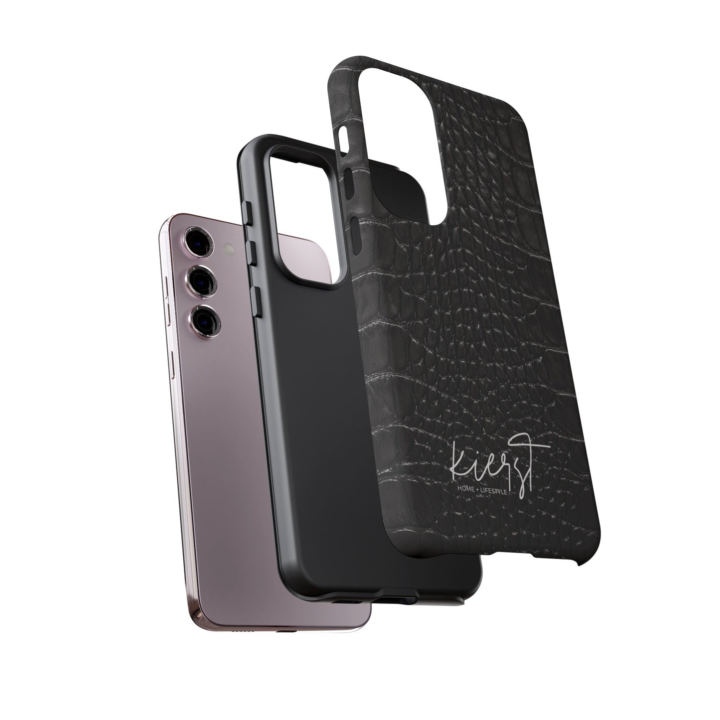 Black Alligator Print Samsung Galaxy Case | Refined Impact, Bold Simplicity