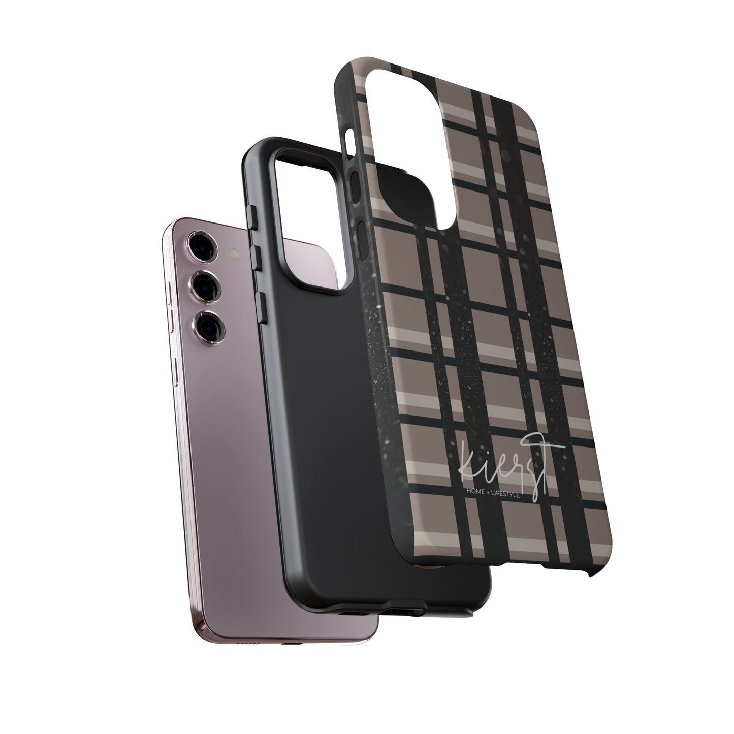 Elevated Neutrals Plaid Samsung Galaxy Case | Structured Style, Soft Edge