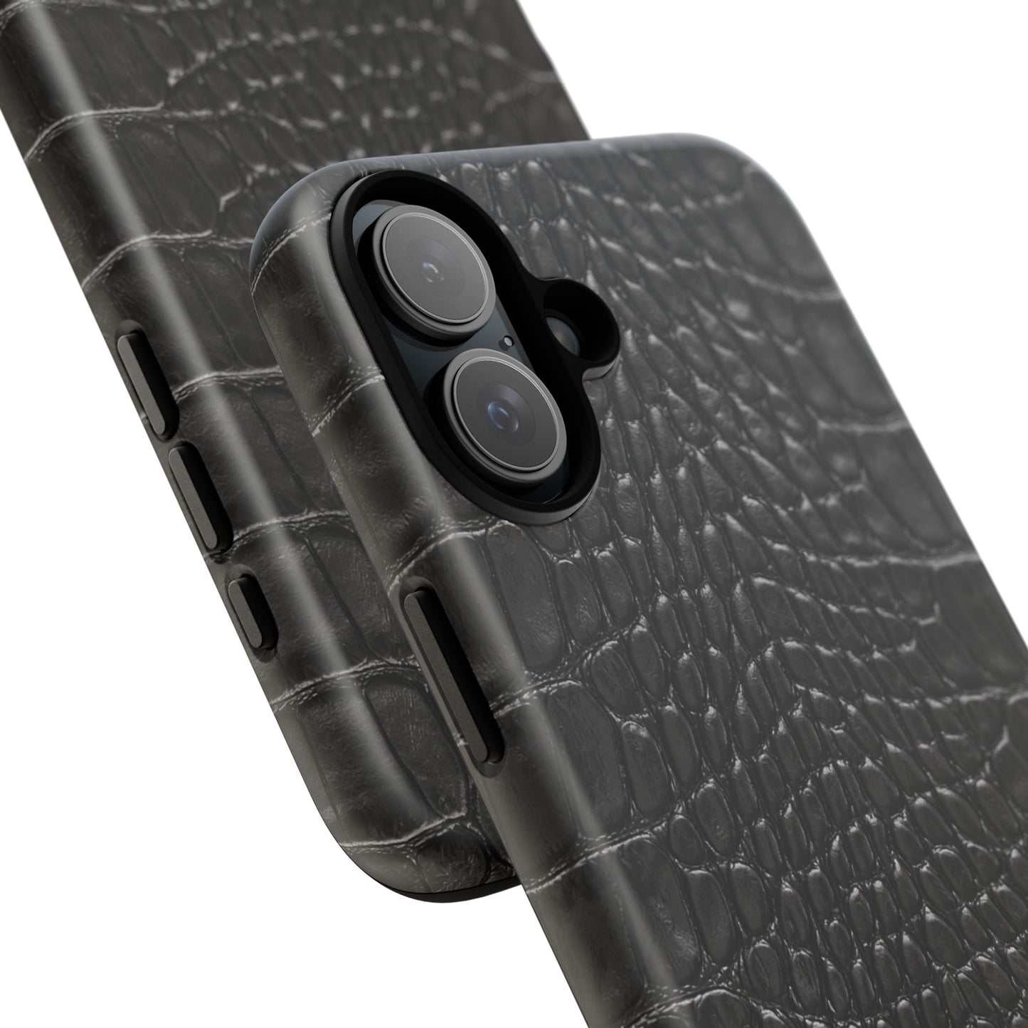 Black Alligator Print iPhone Case | Minimalist Edge Meets Everyday Function