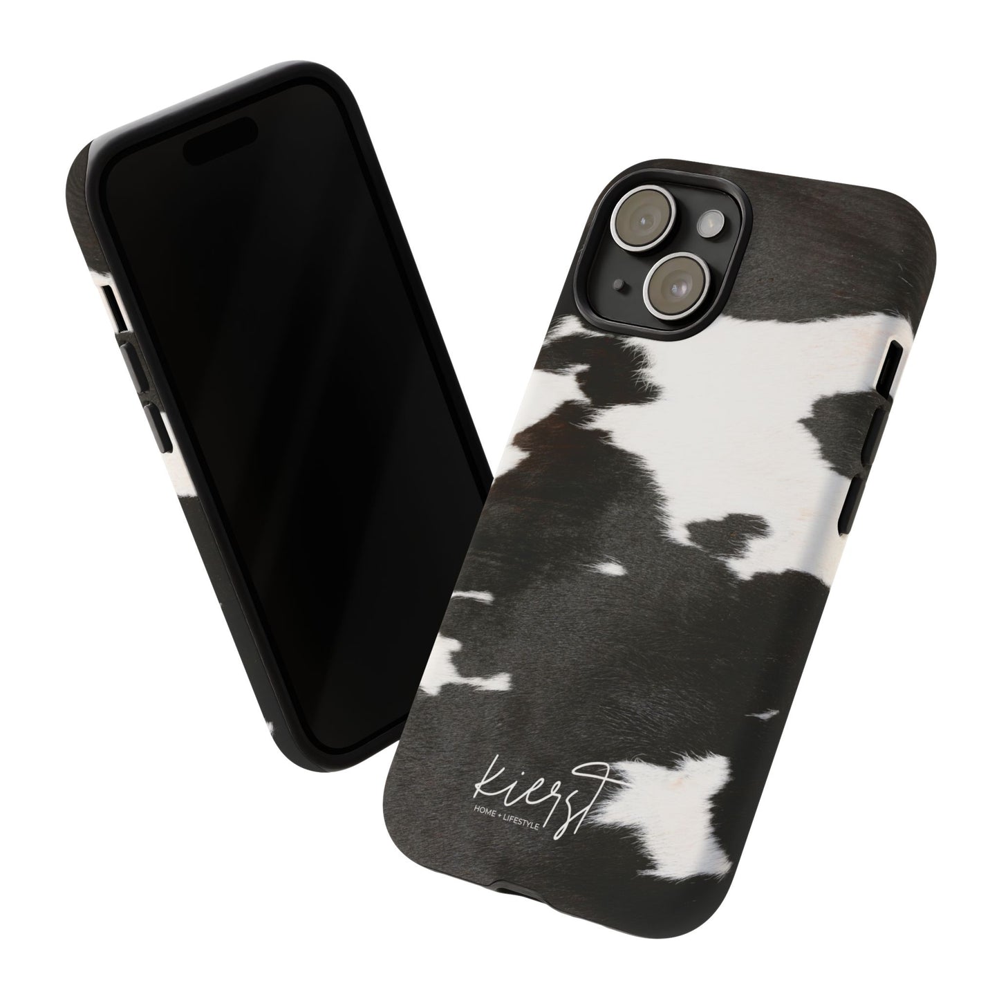 Black and White Cow Hide Print iPhone Case