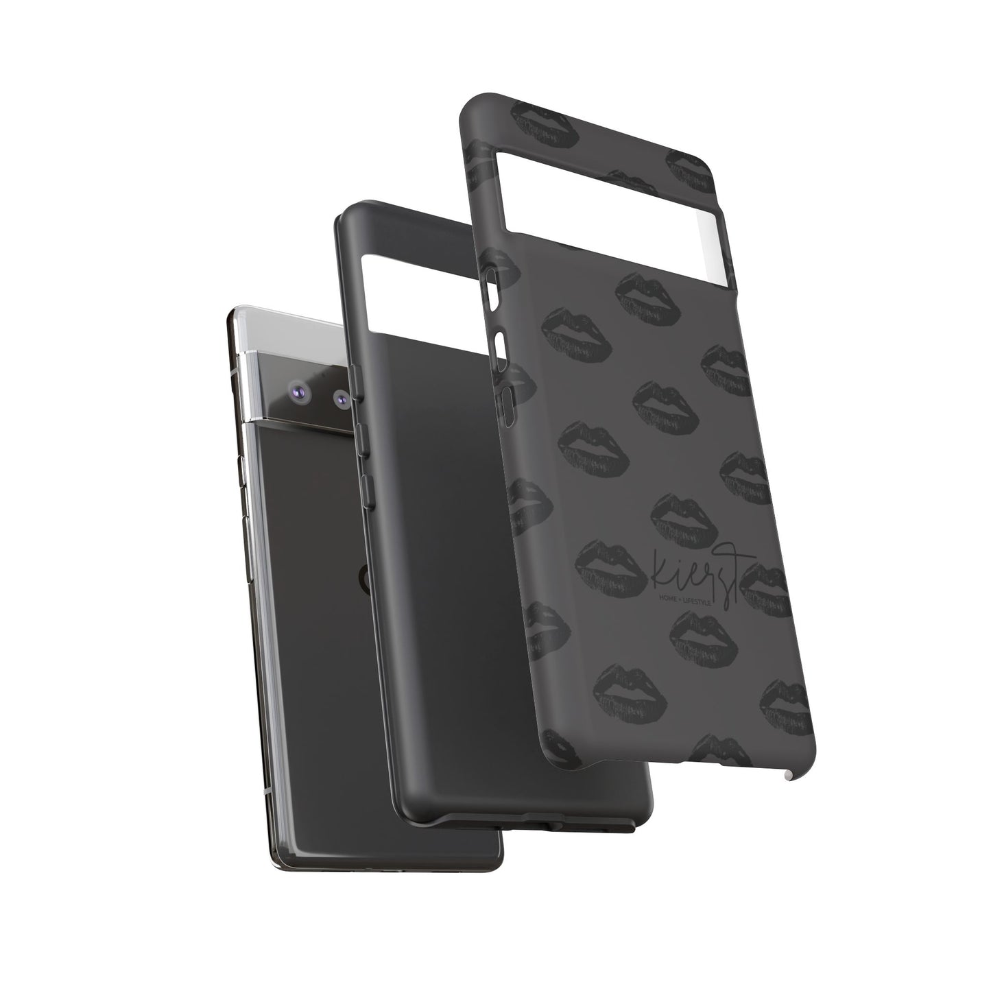 Black Lips Google Pixel Phone Case | Monochrome Meets Mood