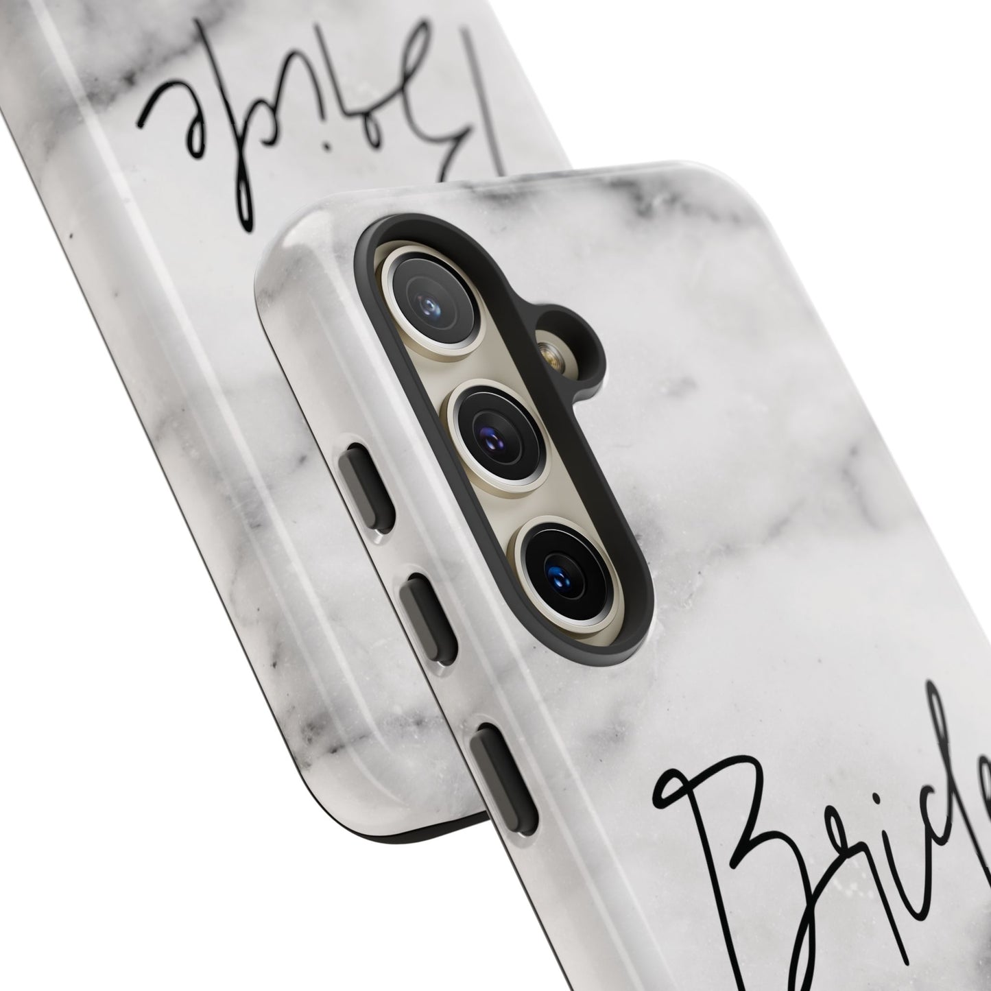 Bride Lived-In White and Grey Marble Samsung Galaxy Phone Case