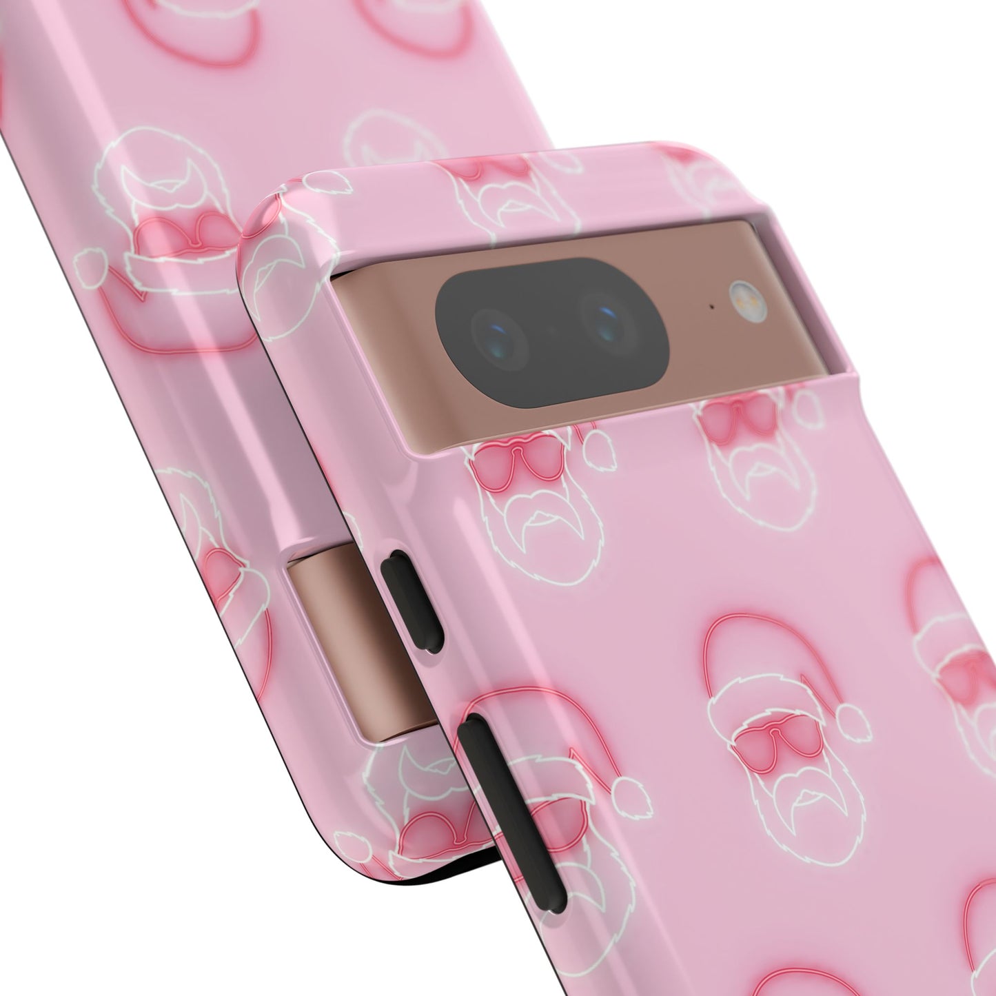 Holiday 25 Neon Sign Santa on Pink Google Pixel Phone Case