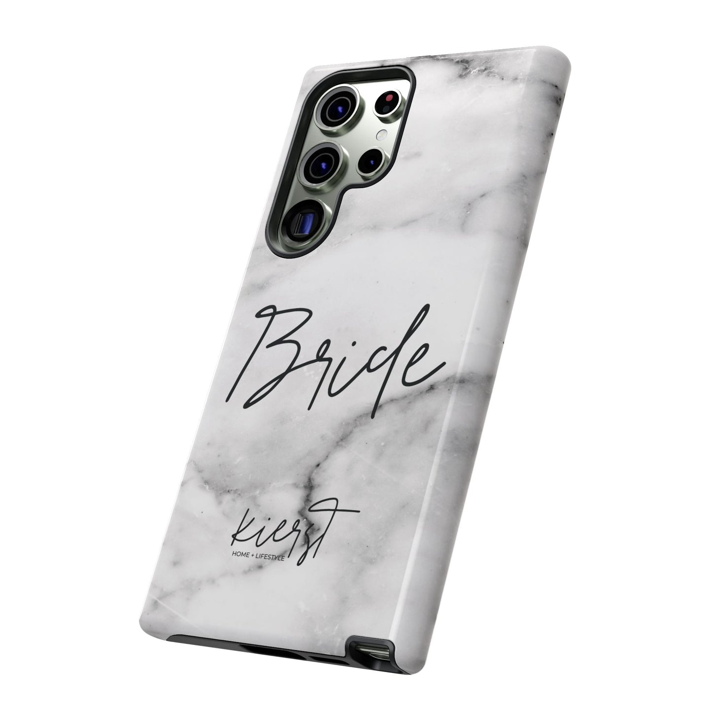 Bride Lived-In White and Grey Marble Samsung Galaxy Phone Case
