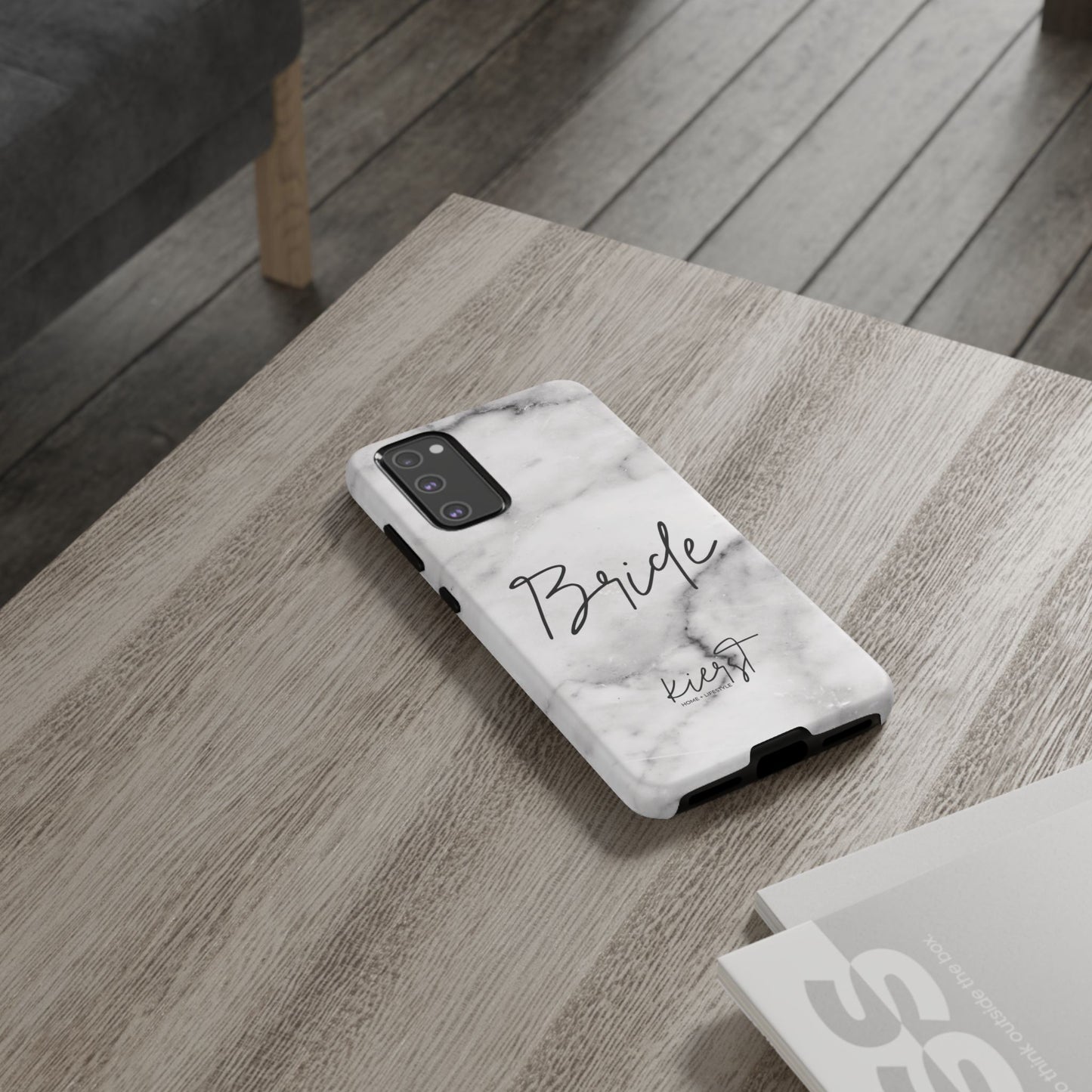 Bride Lived-In White and Grey Marble Samsung Galaxy Phone Case