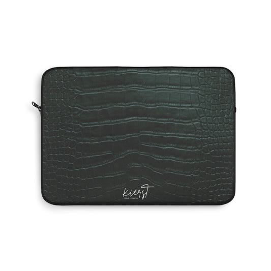 Emerald Crocodile Laptop Sleeve | Quiet Luxury for Your Tech