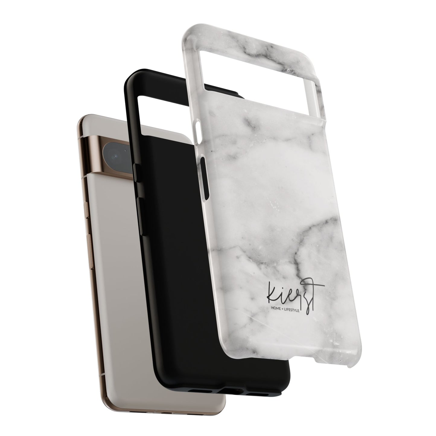 Lived-In White and Grey Marble Google Pixel Case | Elevated Essentials For Everyday