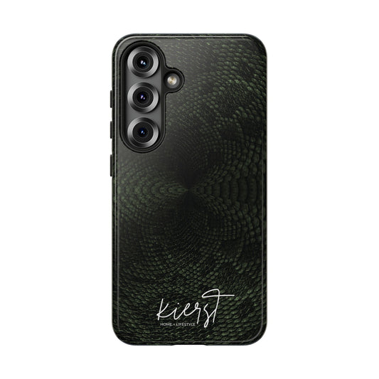 Deep Rich Green Snake Print Samsung Galaxy Phone Case