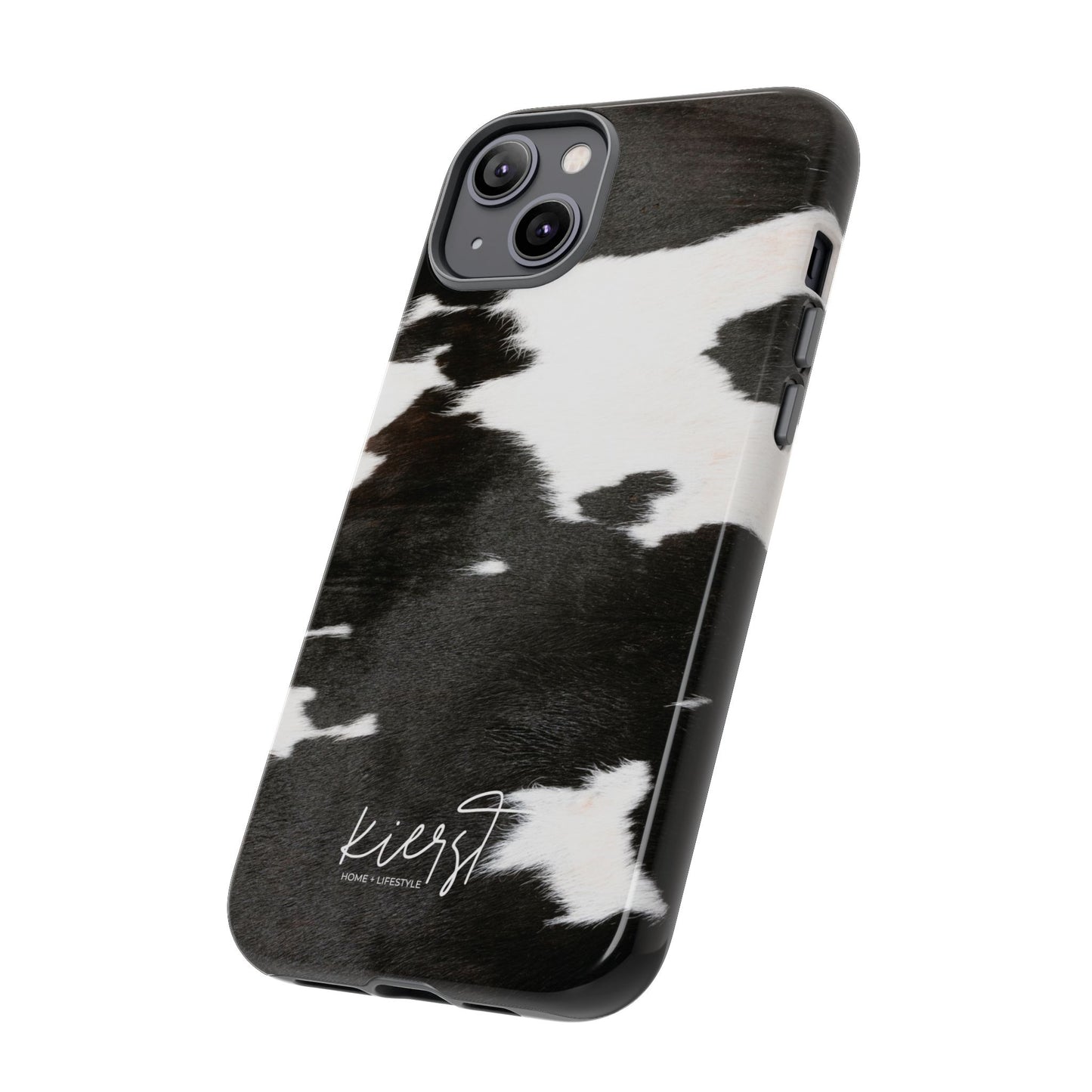 Black and White Cow Hide Print iPhone Case