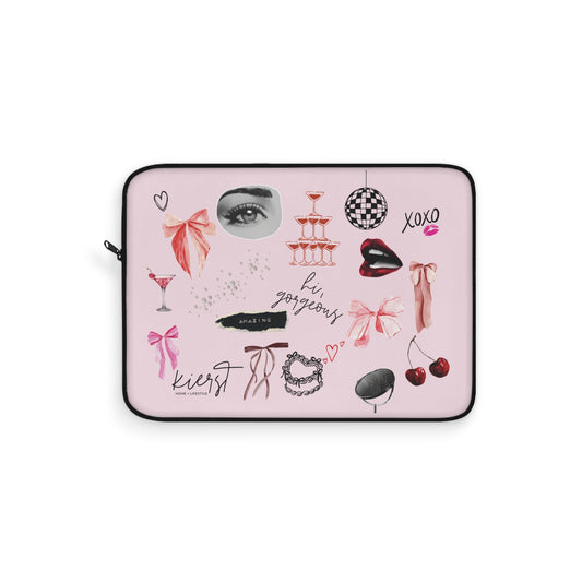 Signature Pink Edge of Romance Laptop Sleeve | Elegant & Minimalist Tech Style